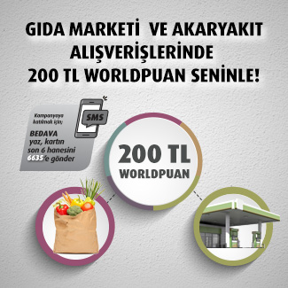 BusinessCard'la gıda marketi ve akaryakıt alışverişlerinize 200 TL Worldpuan!