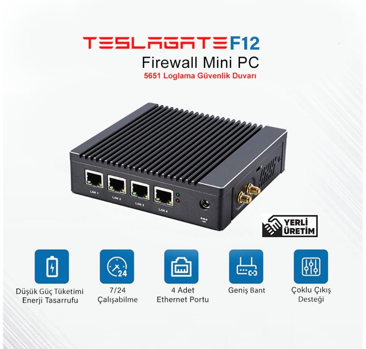 Teslagate F12 Firewall + Hotspot Güvenlik Duvarı Cihazı