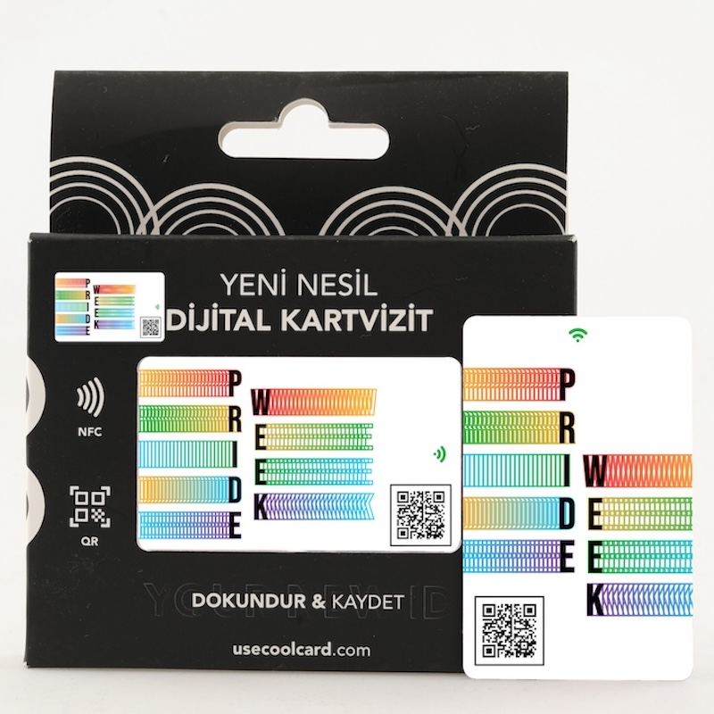 Pride Dual NFC ve QR Kodlu Cool Dijital Kartvizit