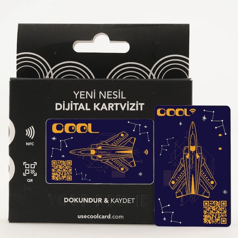 Spaceship NFC ve QR Kodlu Cool Dijital Kartvizit