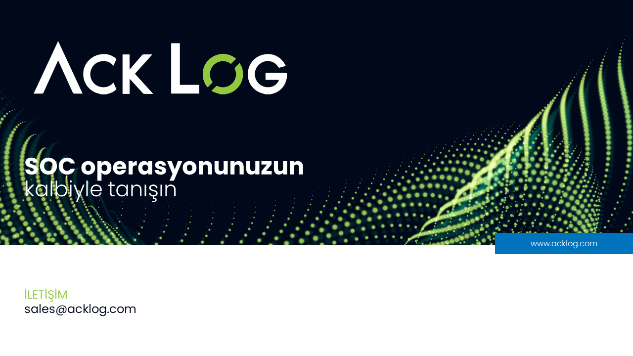 ACKLOG SIEM (Siber Güvenlik Log Yönetimi ve Alarm Çözümü)