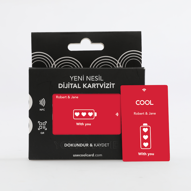 With You / Horizontal - NFC ve QR Kodlu Cool Dijital Kartvizit