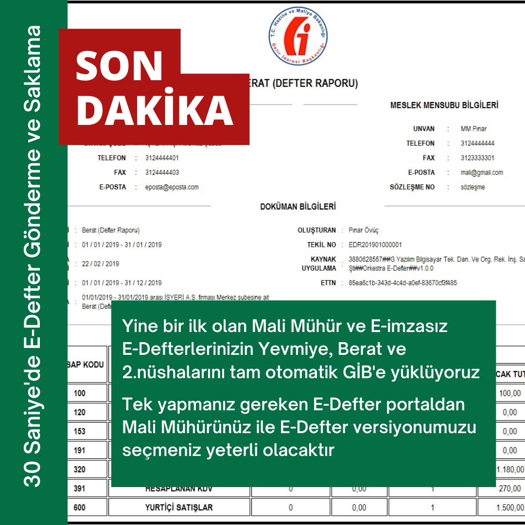 E-Defter ve E-Defter Saklama